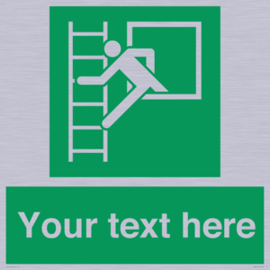 Custom Emergency Escape Ladder Sign